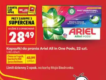Biedronka Kapsułki do prania Ariel oferta
