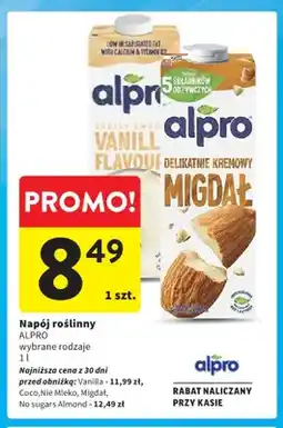 Intermarche Napój roślinny Alpro Vanilla oferta