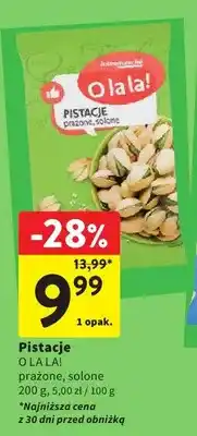 Intermarche Pistacje prażone solone O LA LA! oferta