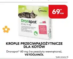 AquaelZOO Krople przeciwpasożytnicze dla kotów Dronspot 60 mg oferta