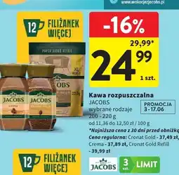 Intermarche Kawa rozpuszczalna Jacobs Cronat Gold oferta