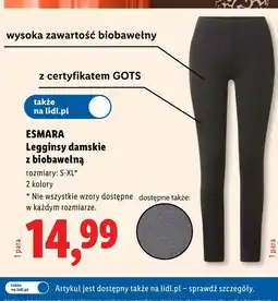 Lidl Legginsy damskie Esmara oferta
