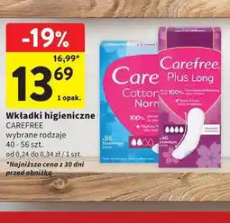 Intermarche Wkładki higieniczne CAREFREE oferta