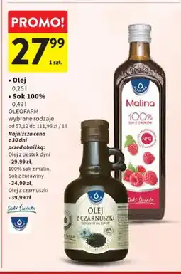 Intermarche Olej z czarnuszki tłoczony na zimno OLEOFARM oferta