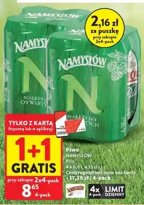 Intermarche Piwo Namysłów Pils 4-pak oferta