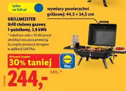 Lidl GRILLMEISTER Grill stołowy gazowy 1-palnikowy, 3,6 kWh oferta