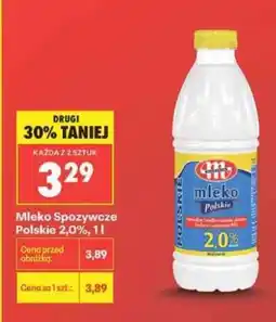 Biedronka Mleko Spozywcze Polskie 2,0%, 1l oferta