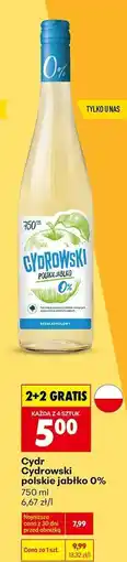 Biedronka Cydr Cydrowski polskie jabłko 0% oferta