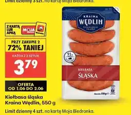 Biedronka Kiełbasa Śląska Kraina Wędlin 550 g oferta