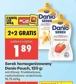Biedronka Serek homogenizowany Danio Pouch, 120 g oferta