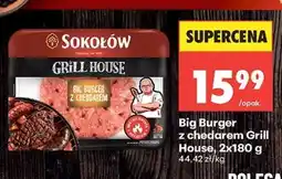 Biedronka Big Burger z chedarem Grill House, 2x180 g oferta