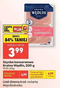 Biedronka Szynka konserwowa Kraina Wędlin , 200 g oferta