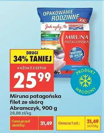 Biedronka Miruna patagońska filet ze skórą Abramczyk, 900 g oferta