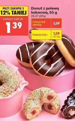 Biedronka Donut z polewą kakaową, 55 g oferta