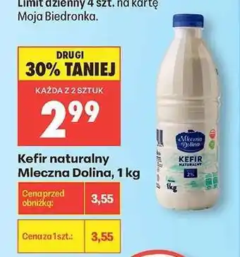 Biedronka Kefir naturalny Mleczna Dolina, 1 kg oferta