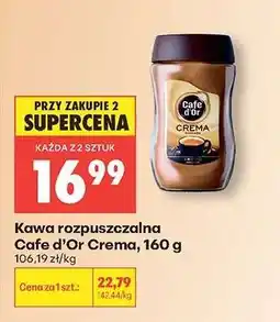 Biedronka Kawa rozpuszczalna Cafe d'Or Crema , 160 g oferta