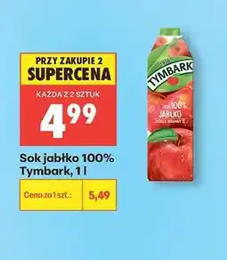 Biedronka Sok jabłko 100% Tymbark, 1 l oferta