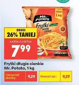 Biedronka Frytki długie cienkie Mr. Potato 1 kg oferta