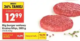 Biedronka Big burger wołowy Kraina Mięs, 380 g oferta