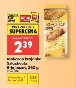 Biedronka Makaron krajanka Szlachecki 5-jajeczny, 250 g oferta