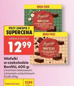 Biedronka Wafelki w czekoladzie Bonitki, 600 g oferta
