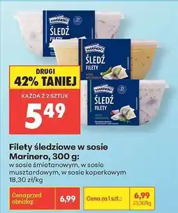 Biedronka Filety śledziowe w sosie Marinero, 300 g oferta