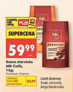 Biedronka Kawa ziarnista MK Café, 1 kg oferta