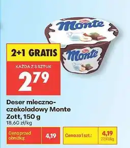 Biedronka Deser mleczno czekoladowy Monte Zott 150 g oferta