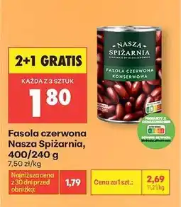 Biedronka Fasola czerwona Nasza Spiżarnia 400/240 g oferta