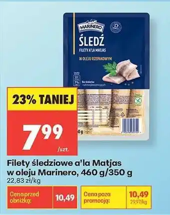 Biedronka Filety śledziowe a' la Matjas w oleju Marinero, 460 g/350 g oferta