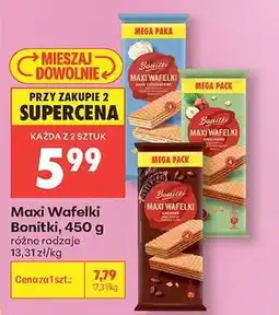 Biedronka Maxi Wafelki Bonitki, 450 g oferta