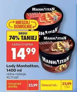Biedronka Lody Manhattan, 1400 ml oferta