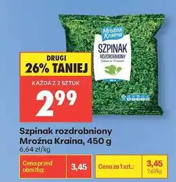 Biedronka Szpinak rozdrobniony Mroźna Kraina 450 g oferta