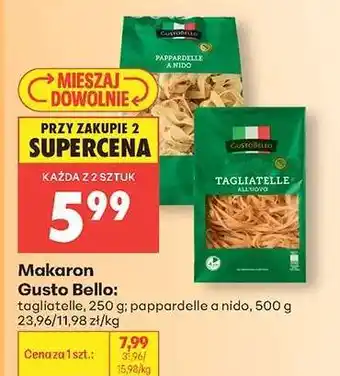 Biedronka Makaron Gusto Bello oferta