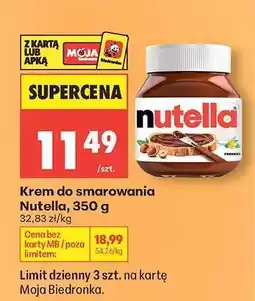 Biedronka Krem do smarowania Nutella 350 g oferta