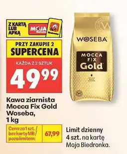 Biedronka Kawa ziarnista MOCCA FIX GOLD WOSEBA 1 kg oferta