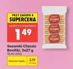 Biedronka Sezamki Classic Bonitki 3x27 g oferta
