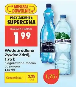 Biedronka Woda źródlana Żywiec Zdrój, 1,75 l oferta