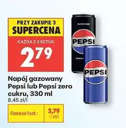 Biedronka Napój gazowany Pepsi lub Pepsi zero cukru, 330 ml oferta