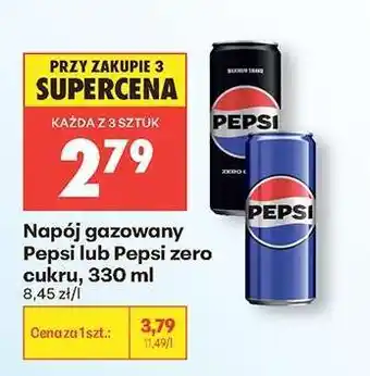Biedronka Napój gazowany Pepsi lub Pepsi zero cukru, 330 ml oferta