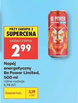 Biedronka Napój energetyczny Be Power Limited, 500 ml oferta