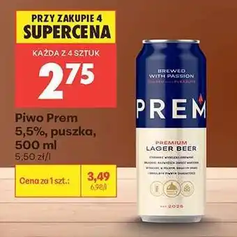 Biedronka Piwo Prem 5,5%, puszka, 500 ml oferta