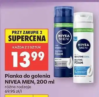 Biedronka Pianka do golenia NIVEA MEN, 200 ml oferta