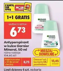 Biedronka Antyperspirant w kulce Garnier Mineral, 50 ml oferta