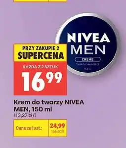 Biedronka Krem do twarzy NIVEA MEN, 150 ml oferta