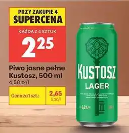 Biedronka Piwo jasne pełne Kustosz, 500 ml oferta