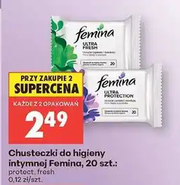Biedronka Chusteczki do higieny intymnej Femina 20 szt oferta