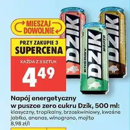 Biedronka Napój energetyczny w puszce zero cukru Dzik, 500 ml oferta