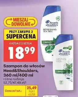 Biedronka Szampon do włosów Head Shoulders 360 ml 400 ml oferta