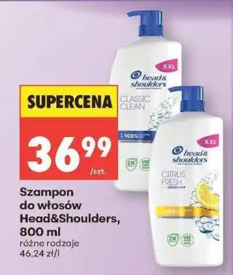 Biedronka Szampon do włosów Head&Shoulders, 800 ml oferta